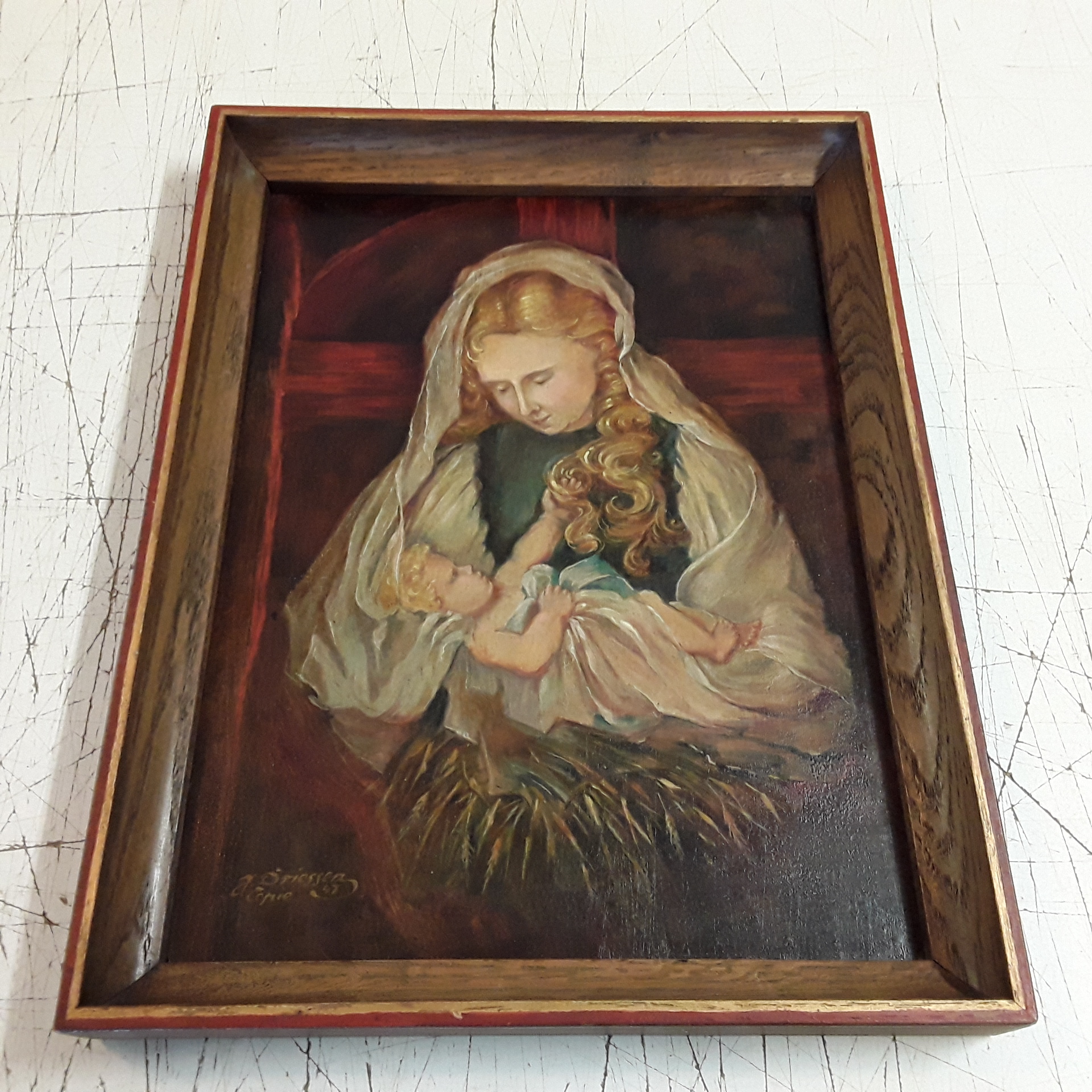 <p>Peinture vierge à l'enfant<br />Driessen<br />32,00 € T.T.C<br /><a href="/Article/122998?type=depose" style="color:white;" target="_blank">Lien vers l'article</a></p>