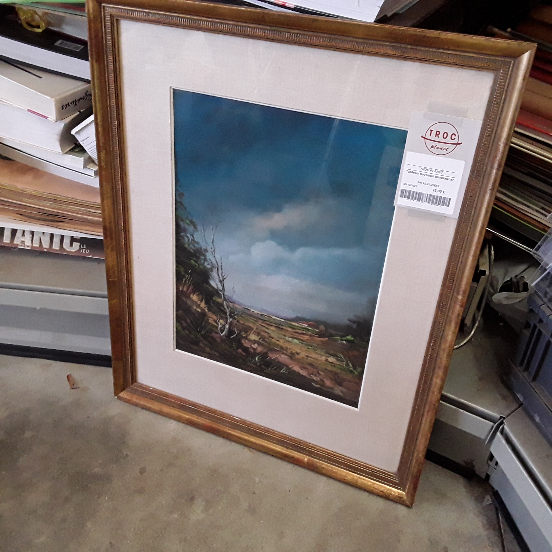 <p>Tableau paysage campagnard<br />25,00 € T.T.C<br /><a href="/Article/122883?type=depose" style="color:white;" target="_blank">Lien vers l&#39;article</a></p>