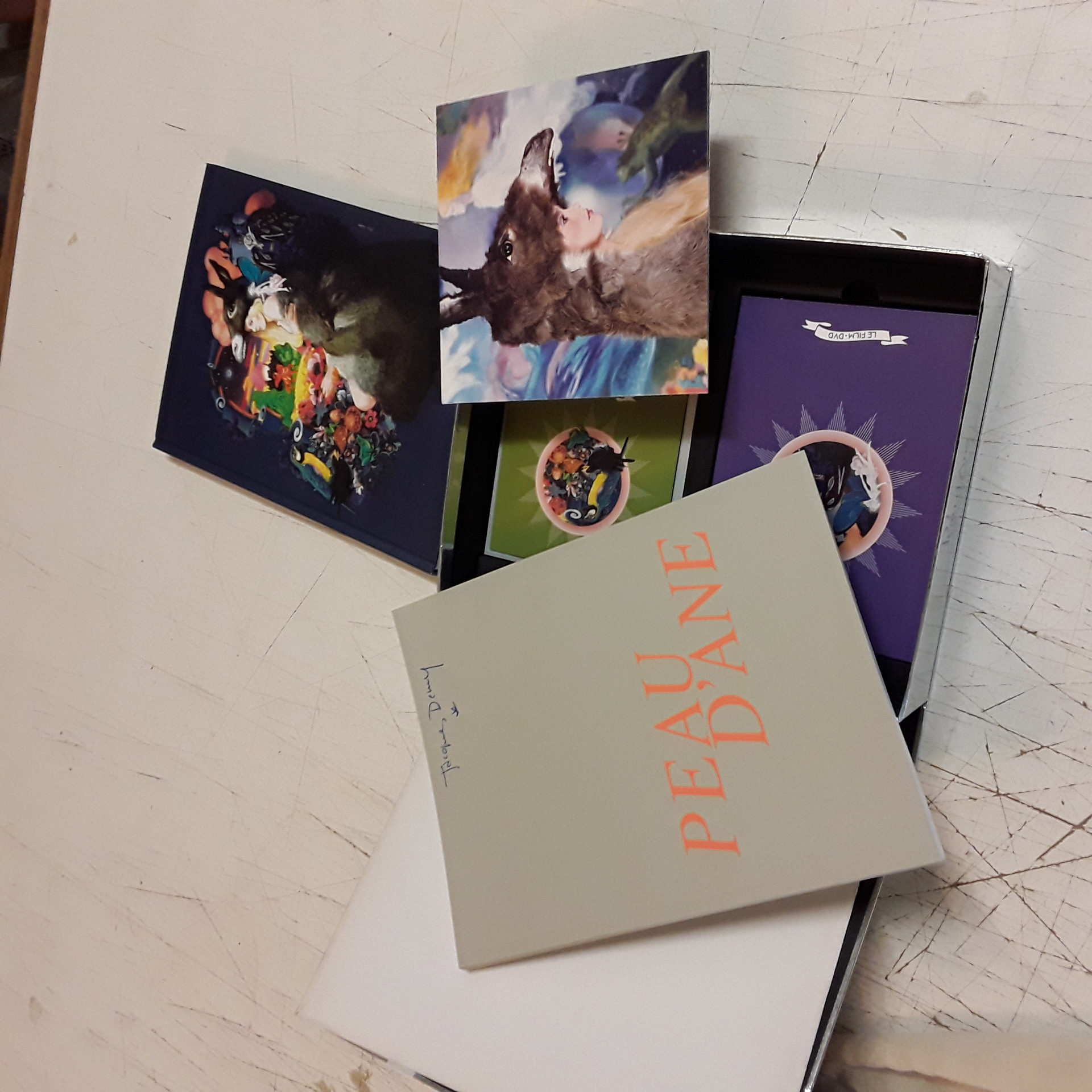 <p>Coffret DVD et disque + livret<br />Peau d' ane<br />40,00 € T.T.C<br /><a href="/Article/124687?type=depose" style="color:white;" target="_blank">Lien vers l'article</a></p>