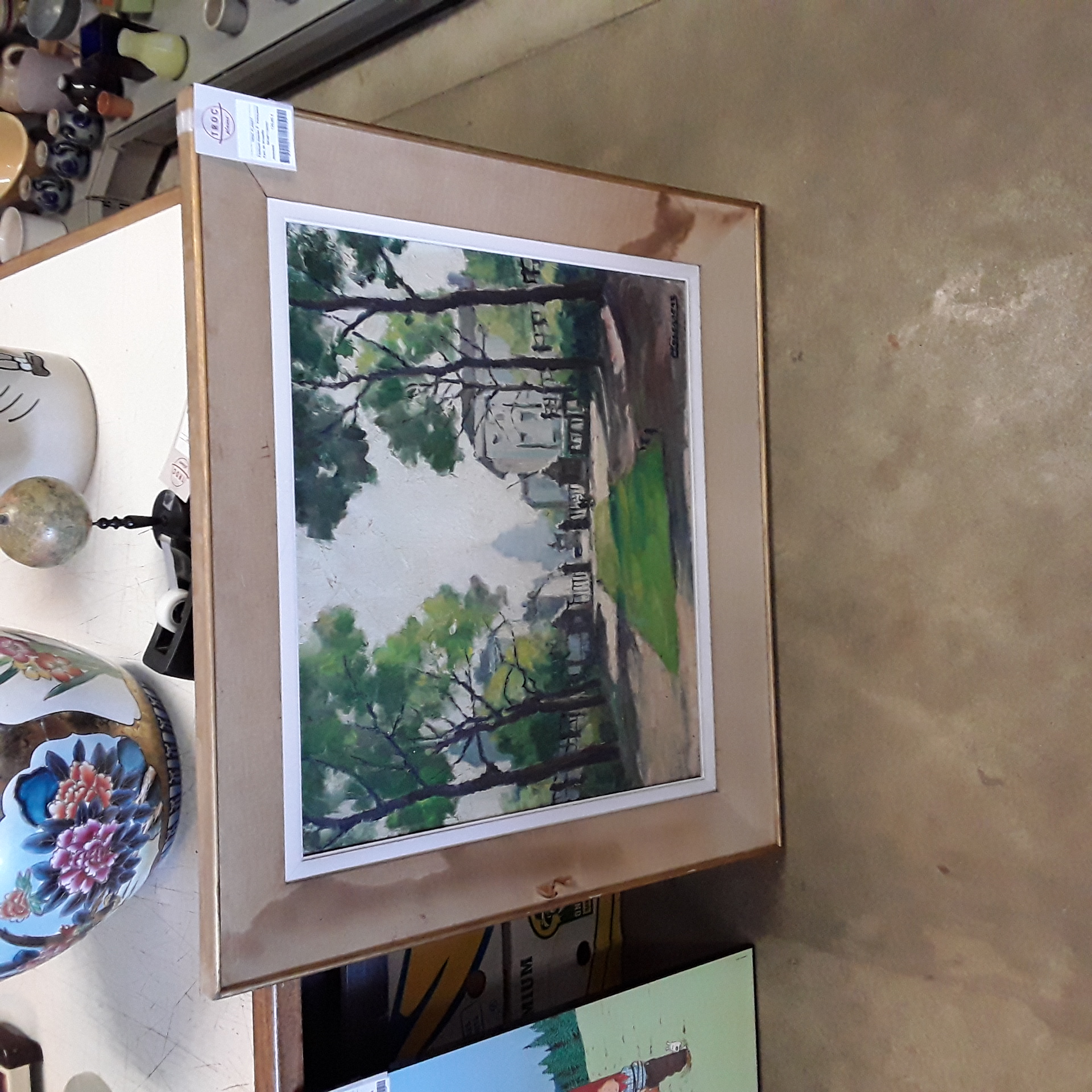 <p>Peinture signée P. Volckaers<br />Parc de bruxelle<br />125,00 € T.T.C<br /><a href="/Article/123707?type=depose" style="color:white;" target="_blank">Lien vers l'article</a></p>