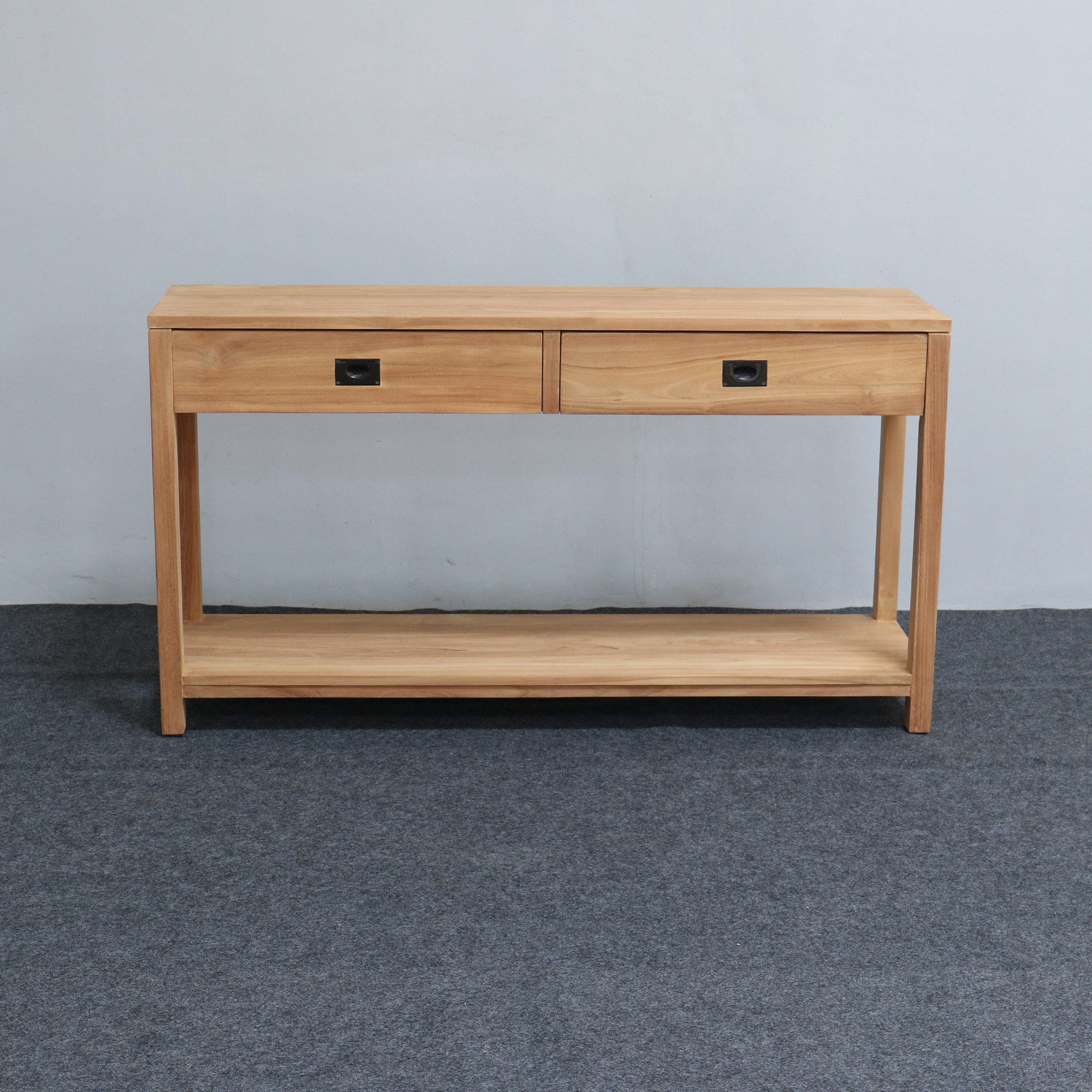 <p>Console Teck 2 tiroirs (564)<br />140 x 40 x H 78 Cm<br />549,00 € T.T.C<br /><a href="/Article/4600?type=neuf" style="color:white;" target="_blank">Lien vers l&#39;article</a></p>