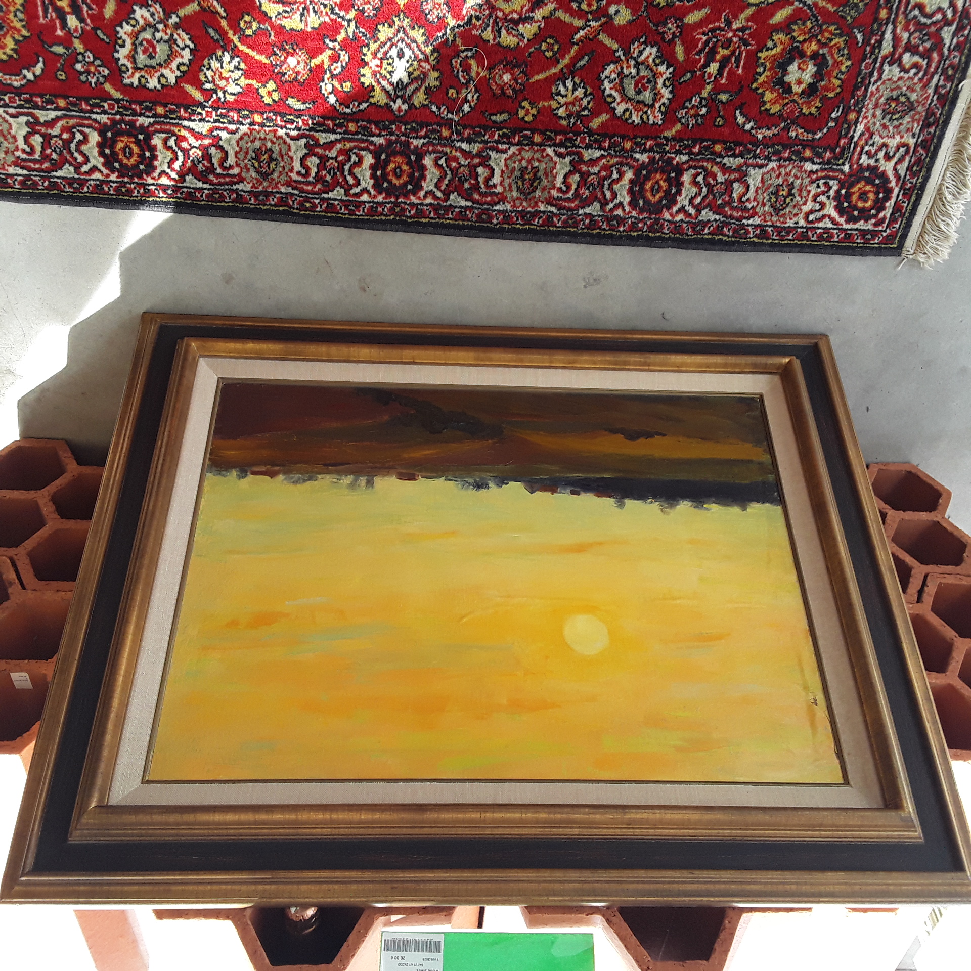 <p>Peinture coucher de soleil<br />95,00 € T.T.C<br /><a href="/Article/124368?type=depose" style="color:white;" target="_blank">Lien vers l'article</a></p>