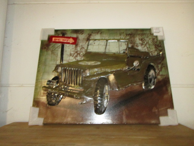 <p>Cadre 3 D metal Jeep<br />Willy MD661 60 x 80 Cm<br />139,00 € T.T.C<br /><a href="/Article/3778?type=neuf" style="color:white;" target="_blank">Lien vers l&#39;article</a></p>